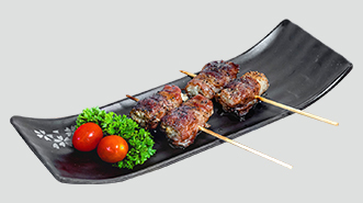 Beef Roll with Golden Mushroom <br>(1 skewer)