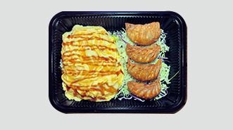 Chicken Gyoza with Egg