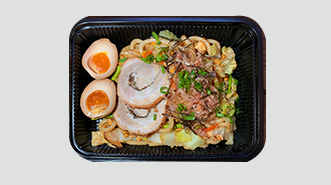 Vegetarian Yaki Soba with Seaweed Salad